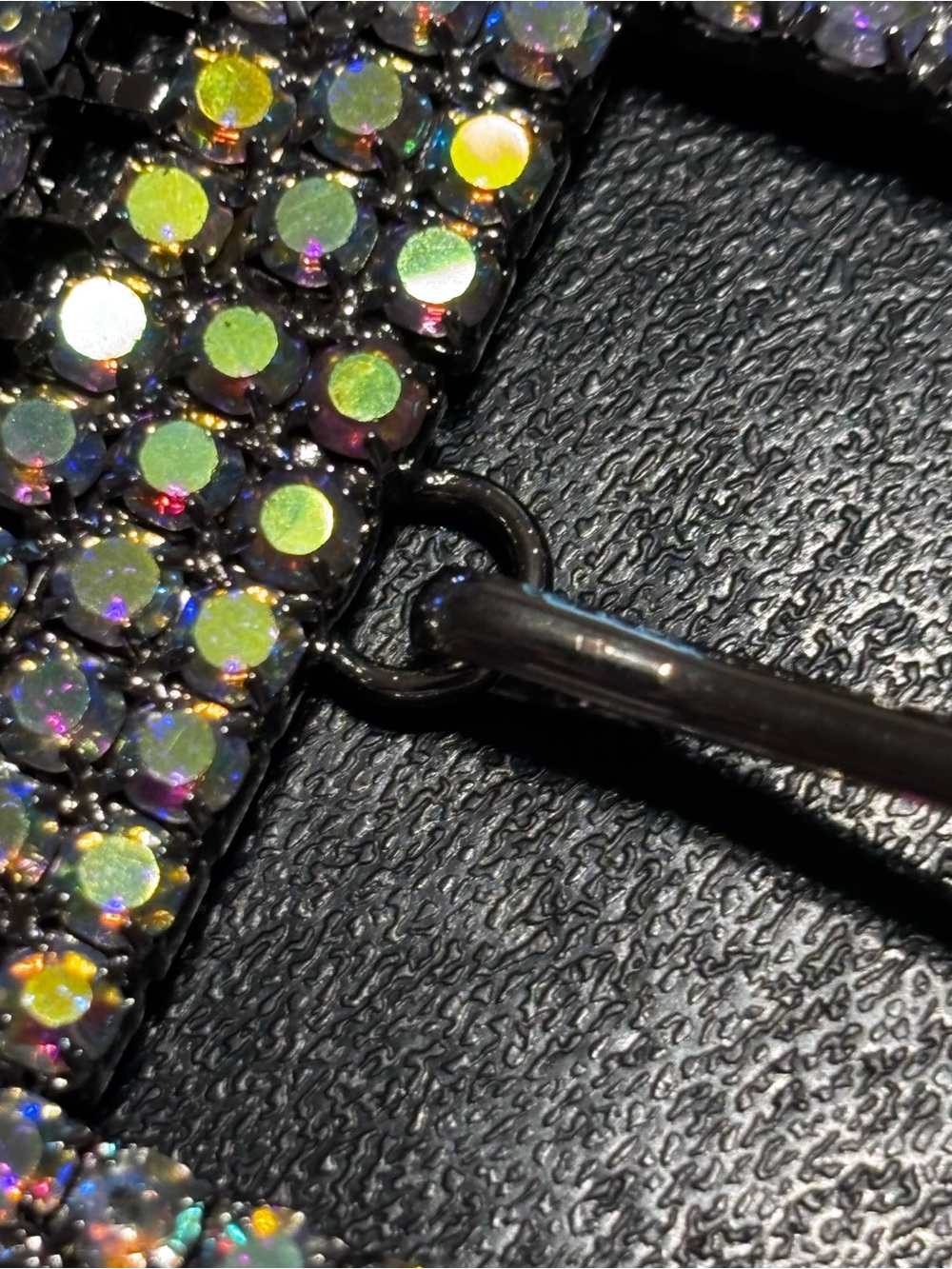 torrid Iridescent Multi-Row Rhinestone Belt - Pink/Gold/Silver - Picture 4 of 14